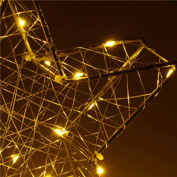 Joulukoriste Springos CL4128, 30 LED, lasimaalaustyyliin tehty tähti, lämmin valkoinen valo